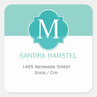 ミントミントグリーン無地のカラー スクエアシール
