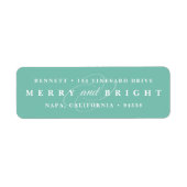 ミントメリーリー |休日の差出人住所 ラベル (正面)