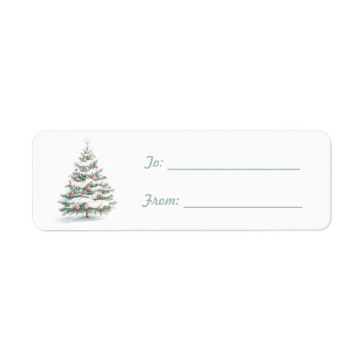 ミントモカブラウンクリスマスツリー ラベル (正面)