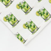 ミントモジトウィズライム フリースブランケット (角)