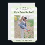 ミントモダンおよびホワイトストライプ |写真の保存日付 セーブザデート<br><div class="desc">ミントモダンおよびホワイトストライプ |写真カードの保存</div>