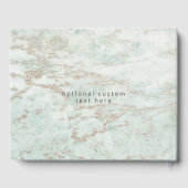 ミントモダンでバラ金ゴールドのビー結婚ブル ゲストブック (裏面)