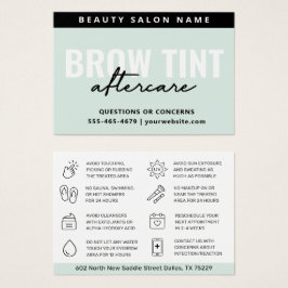 ミントモダンアイブロートアフターケアカード