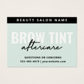 ミントモダンアイブロートアフターケアカード (正面)