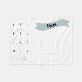 ミントモダンウォッチでマイルストーン写真のプロップ フリースブランケット