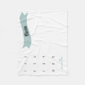 ミントモダンウォッチでマイルストーン写真のプロップ フリースブランケット (正面)