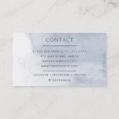 ミントモダンウォーターカラーフローラベーカリーパティシシェフ 名刺 (裏面)