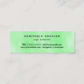 ミントモダンウォーターカラーヨガインストラクター先生 スキニー名刺 (裏面)