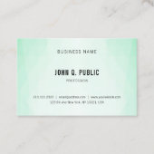 ミントモダンエレガントグリーンプロフェッショナルシンプル 名刺 (正面)