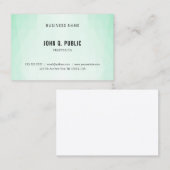 ミントモダンエレガントグリーンプロフェッショナルシンプル 名刺 (正面/裏面)