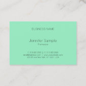 ミントモダンエレガントグリーンホワイトドットテンプレート 名刺 (裏面)