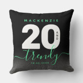 ミントモダンガーリーグリーン20とトレンディー クッション (裏面)