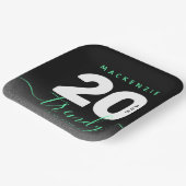 ミントモダンガーリーグリーン20とトレンディー ペーパープレート (傾斜あり)