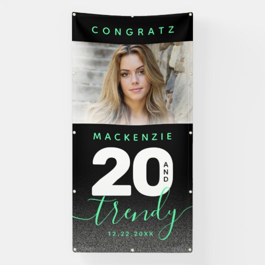 ミントモダンガーリーグリーン20とトレンディー 横断幕 (縦)