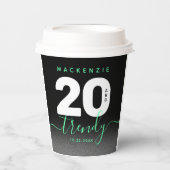 ミントモダンガーリーグリーン20とトレンディー 紙コップ (正面)