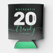 ミントモダンガーリーグリーン20とトレンディー 缶クーラー (正面)