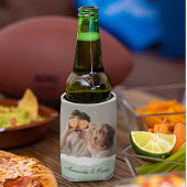 ミントモダンギフトのパーソナライズされた家族の写真&名前 缶クーラー