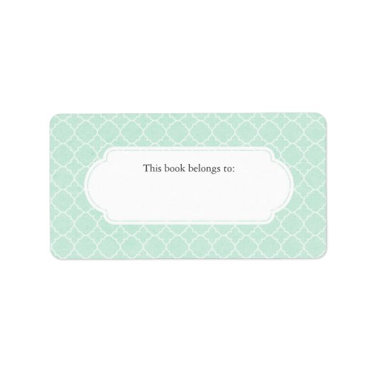 ミントモダンクローバー「この本は所有している」 ラベル (正面)