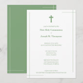 ミントモダングリーンとホワイトファースト聖餐式 サンキューカード (正面/裏面)