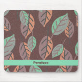 ミントモダングリーンオレンジとパープル葉マウス マウスパッド (正面)