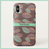 ミントモダングリーンオレンジと紫葉の-M Case-Mate iPhoneケース