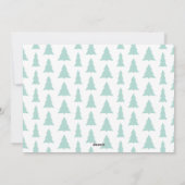 ミントモダングリーンクリスマスツリーとカスタム写真付き シーズンカード (裏面)