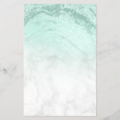 ミントモダングリーングリッター大理石メイクアップアーティスト チラシ (裏面)