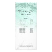 ミントモダングリーングリッター大理石メイクアップアーティスト ラックカード (裏面)