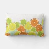 ミントモダングリーンシトラスフルーツスライス ランバークッション (裏面)