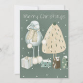 ミントモダングリーンメリークリスマス シーズンカード (正面)