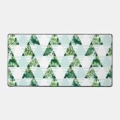 ミントモダングリーン熱帯三角形パターン デスクマット (正面)