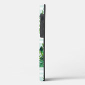 ミントモダングリーン熱帯三角形パターン Case-Mate iPhoneケース (裏面 / 左)