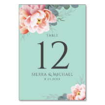 ミントモダングリーン赤面ピンクフローラ結婚ズ