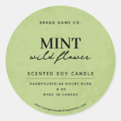 ミントモダングリ素朴ーン ラウンドシール (正面)