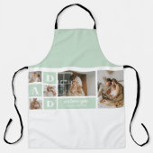 ミントモダンコラージュ写真パパギフ最高のト エプロン (正面)