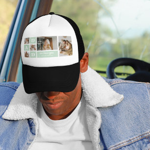 ミントモダンコラージュ写真パパギフ最高のト キャップ