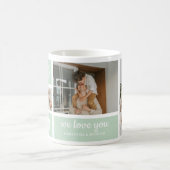 ミントモダンコラージュ写真パパギフ最高のト コーヒーマグカップ (中央)