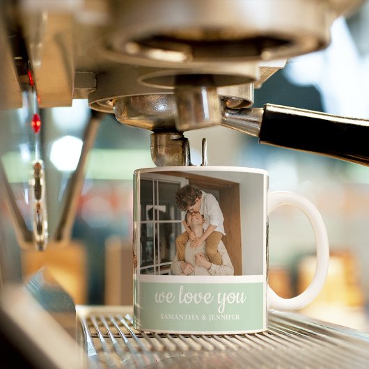 ミントモダンコラージュ写真パパギフ最高のト コーヒーマグカップ