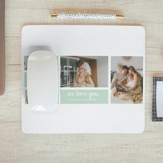 ミントモダンコラージュ写真パパギフ最高のト マウスパッド