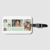 ミントモダンコラージュ写真パパギフ最高のト ラゲッジタグ (正面横)