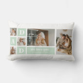 ミントモダンコラージュ写真パパギフ最高のト ランバークッション (正面)