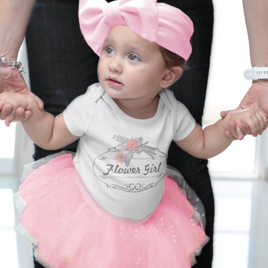 ミントモダンダマスクウェディング招待状 ベビーボディスーツ