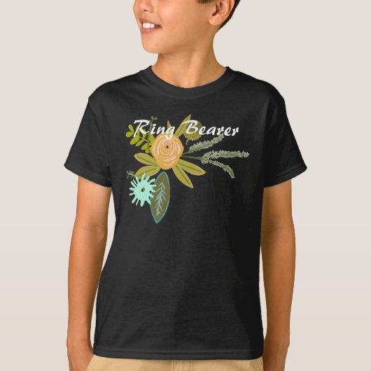 ミントモダンダマスクウェディング招待状 Tシャツ (正面)