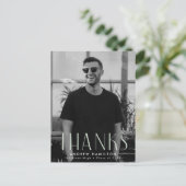 ミントモダンフォト卒業ありがとう ポストカード (スタンド正面)