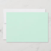 ミントモダンブラシ台本の導入フォト誕生 案内状 (裏面)