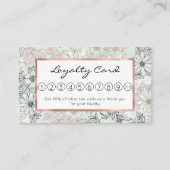 ミントモダンブラックバラ金ゴールドフローラ大理石 ロイヤリティカード (正面)