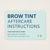 ミントモダンブルーアイブロートアフターケアカード (正面)