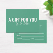 ミントモダンミニマル事業ギフト証明書 (デスク)