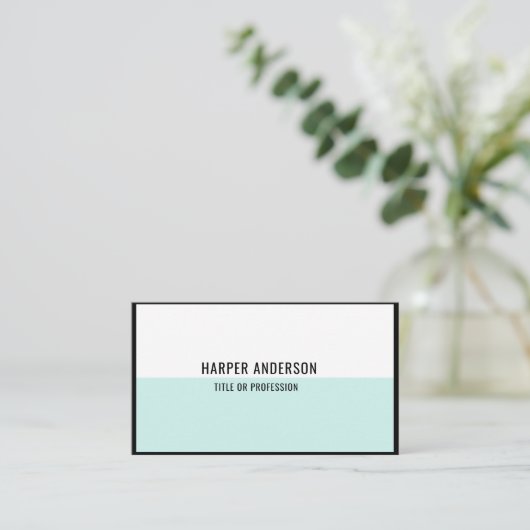 ミントモダンミニマル名刺 名刺 (スタンド正面)