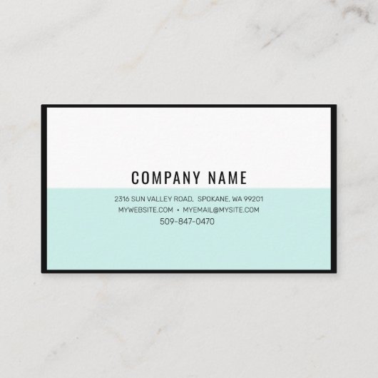 ミントモダンミニマル名刺 名刺 (裏面)